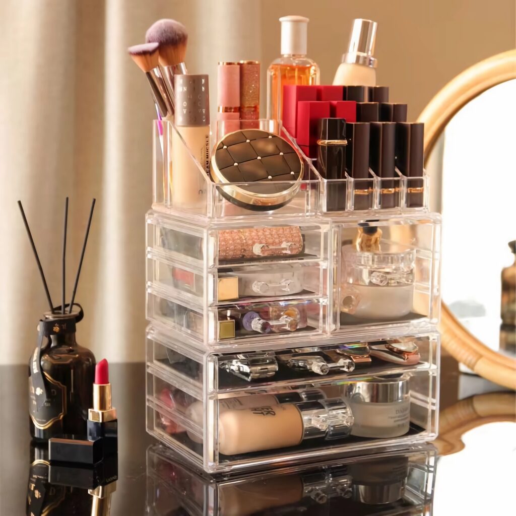 acrylic cosmetic makeup organizer